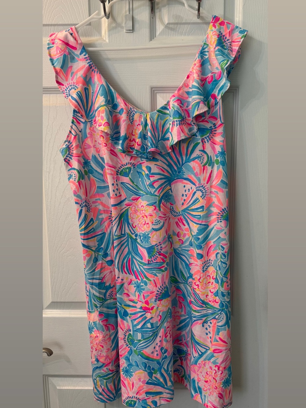 Lilly Pulitzer Pastel Floral Shift Dress - Pink, Blue & Green
